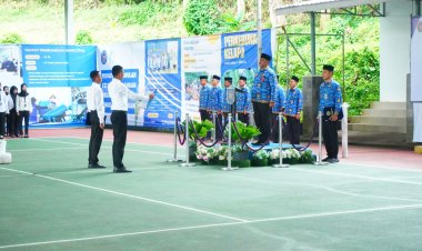 Teguhkan Semangat Pengabdian, Lapas Karanganyar Ikuti Upacara Bendera Peringatan HUT KORPRI ke-54 Tahun