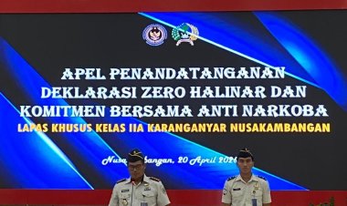 Perkuat Integritas Pemasyarakatan, Lapas Karanganyar Gaungkan Zero Halinar dan Anti Narkoba